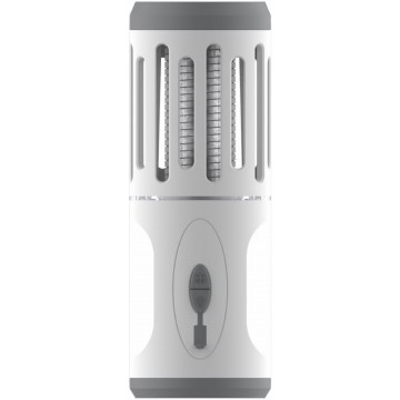 LED bärbar uppladdningsbar lampa med en insektsfälla LED/6W/1800 mAh IPX4 vit/grå